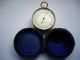 Miniature Gilt Brass Pocket Barometer,  Leather Case :full Cond Other Antique Science Equip photo 3