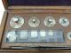 Antique Brass Weights In Wooden Case,  Jeweler Chemist Apothecary Scale Balance Scales photo 2