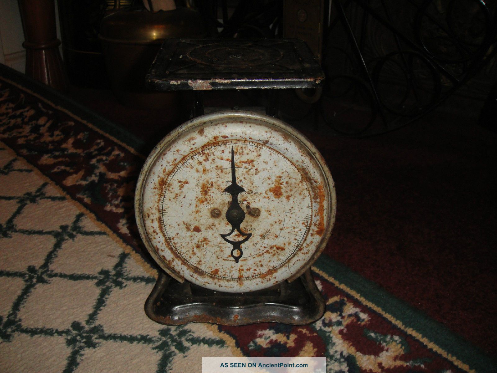 Antique Pelouze Kitchenette Scale - Country Farm Decor - Rustic Americana Scale Scales photo