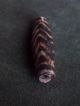 Pumtek Burmese Fossil Wood Bead - 5 Zig - Zag Lines W/ 4 Stripes - 40mm - (12) Far Eastern photo 4