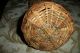Small Antique Americana Basket With Handle And Lid Fine Woven Primitives photo 3