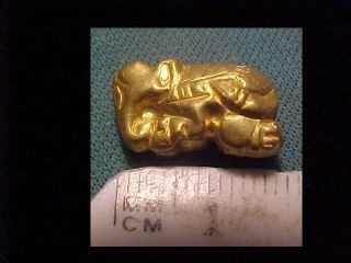 Sassanian Gold Amulet (elephant) Circa 400 - 700 Ad. photo