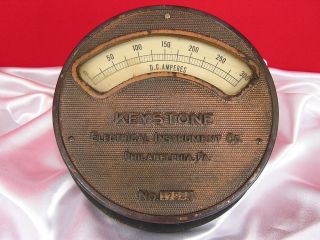 Keystone Electrical Brass Steam Gauge Vintage Factory Industrial Parts Decor photo