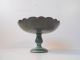 Danish 1930s Art Deco Bronze Curvy Pedestal Bowl Green Verdigris Patina Svm Just Art Deco photo 1