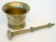 1700 ' S 1800 ' S Antique Vintage Brass Bronze Mortar & Pestle Apothecary Pharmacy Mortar & Pestles photo 2
