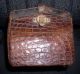 Vintage Alligator Skin Doctors Bag W/ Key Triple Latch,  Key Lock Doctor Bags photo 4