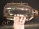 Small Antique Vintage Style Clear Glass Minnow Bottle Trap Signed Primitives photo 5