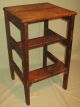 Antique Step Stool/stand/table Primitive Country Oak Finish Ca1900 1800-1899 photo 2