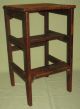 Antique Step Stool/stand/table Primitive Country Oak Finish Ca1900 1800-1899 photo 8