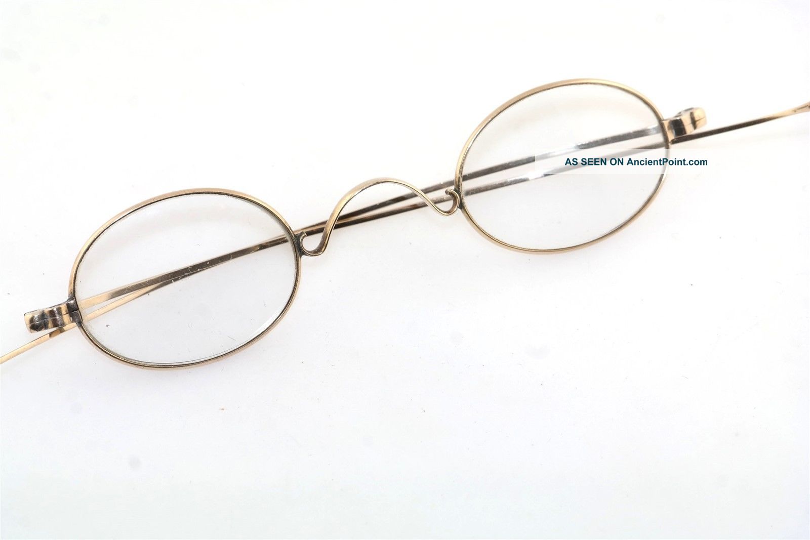 Antique 10k Yellow Gold Spectacle Eyeglasses Optical photo
