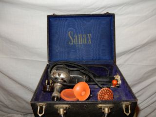 Vintage Sanax Massage Massager Machine With Different Heads Chrome Medical photo