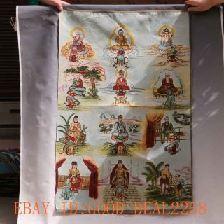 Tibetan Nepal Silk Embroidered Thangka Tara Tibet Buddha - - Shakga Mani 55 photo