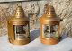 Antique Pair Perko Brass Ships Lanterns Marine Complete W/ Oil Lamps Great Shape Lamps & Lighting photo 2