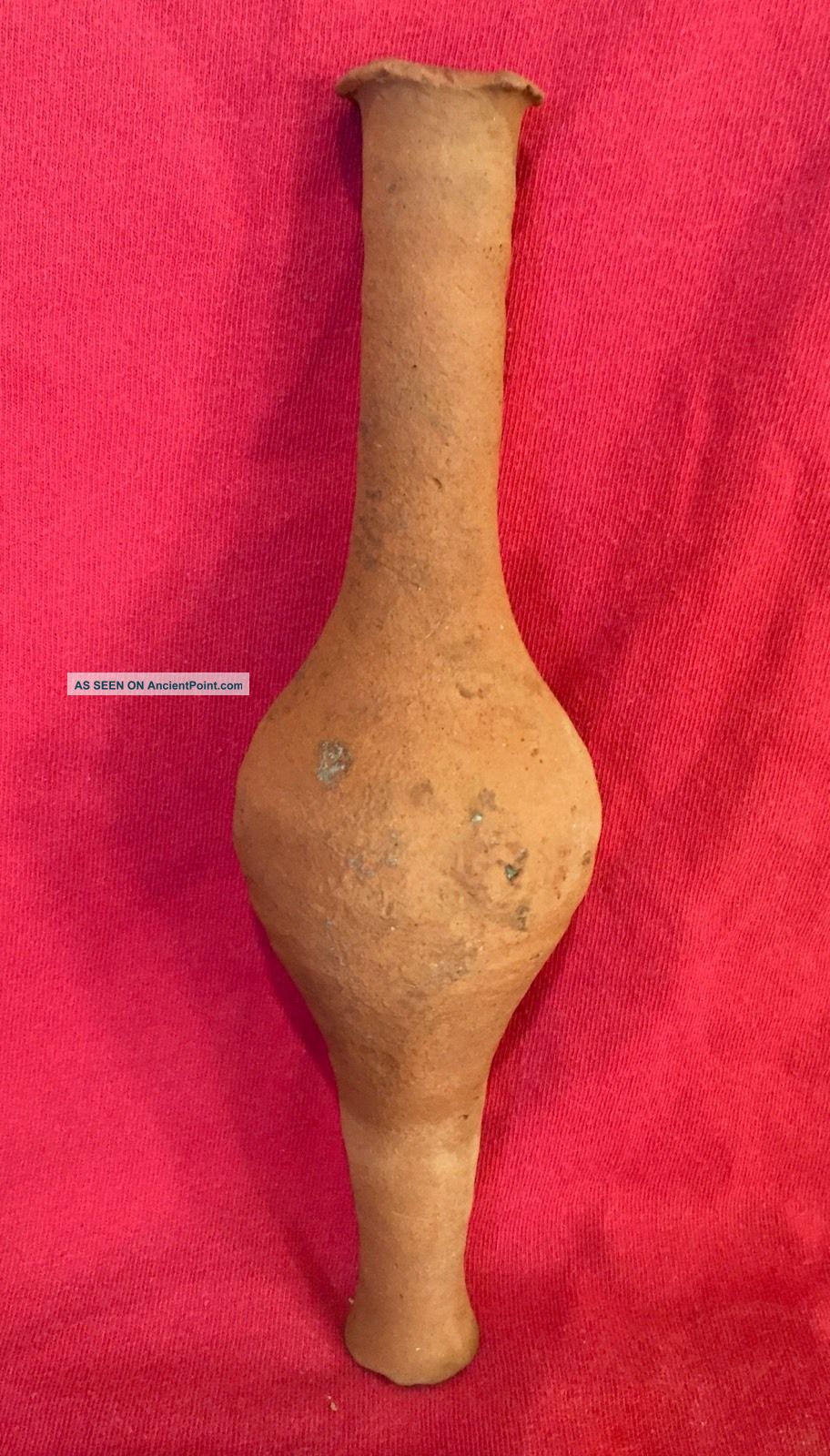 Hellenistic Ancient Terra Cotta Pottery Greek Spindle Jar Artifact Relic Greek photo