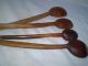 Old Wooden Old Spoon Primitev 4 Number Brown,  Europe,  Naive,  Primitive Wood Primitives photo 1