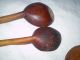 Old Wooden Old Spoon Primitev 4 Number Brown,  Europe,  Naive,  Primitive Wood Primitives photo 2