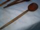 Old Wooden Old Spoon Primitev 4 Number Brown,  Europe,  Naive,  Primitive Wood Primitives photo 6