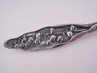 Whiting Lily Of The Valley Sterling Salad Serving Fork Rare Form Piece photo