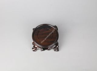 Wood Carved Round Stand Display Root Style Pedestal For Bottle Teapot Vase photo