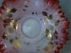 19thc Antique Victorian Era Art Glass Gilt Flower Painting Compote Brides Basket Bowls photo 6