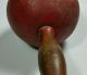 Antique Wooden Dumbbell 1900 ' S Red Paint Primitives photo 5