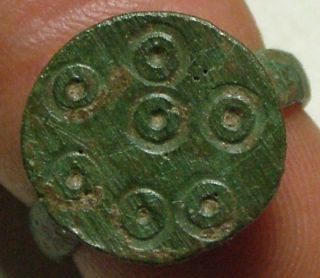 Rare Ancient Roman Soldiers Evil Eye Ring Artifact Wounds Of Christ S 5 photo