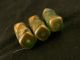 3pics Old Chinese Han Coloured Glaze Beads F132 Other Chinese Antiques photo 2