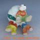 Chinese Colorful Porcelain Handwork Statues - - 3 Kid & Peach Other Antique Chinese Statues photo 5
