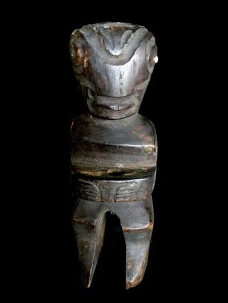 Remarkable East Moluccan Spirit Figure Wood Rare Pre - 1960 Indonesia photo