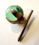 Antique Green Glass Ball Buttons Claw & Spring Backs Buttons photo 2