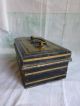 Antique Hobbs & Co London Lock Box Brass And Steel 3 Compartments No Key Safes & Still Banks photo 7