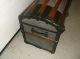 Wonderful Large Antique Hump Back Steamer Trunk Chest Metal Wood With Keys 1800-1899 photo 2