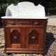 Stunning Victorian Walnut Carved Marble Top Washstand Incredible 1800-1899 photo 4