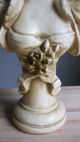 Antique Victorian Bust Chalkware Lady Fontaine Ferry Art Nouveau French 12 