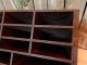 Antique Primitive Wooden Old Desk Organizer Insert Slots Pigeon Hole Cubby Primitives photo 2