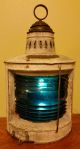 Antique Galvanized Metal Brass Accent Nautical Lamp Lantern Lamps & Lighting photo 1
