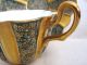 Vintage Royal Stuart Green Gold Cup Saucer Enamelled Decoration Cups & Saucers photo 2