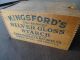 100 Kingsford ' S Silver Gloss Starch Antique Wooden Box Crate Display Cases photo 1