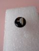 Antique 19th C Oval Shiny Black Glass Button W/ Gold & White Spinx Buttons photo 6