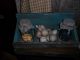 Primitive Wooden Wall Box,  Hoosier Green (3) Cubbies,  Pantry Jars,  Gourds,  Bin Primitives photo 11