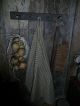 Primitive Peg Board Rack,  Tobacco Lath,  Early Look,  Gourd Garland,  Towel,  Brush Primitives photo 1