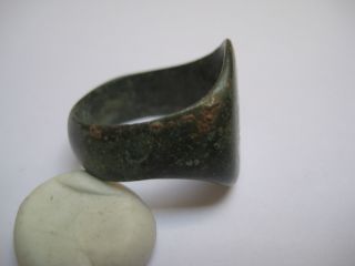 Ancient Roman Bronze Massive Finger Ring photo
