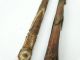 2 Antique Papuan Hand Carved Spear Points Orchid Stem Binding Ocre Paints Png Pacific Islands & Oceania photo 6