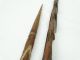 2 Antique Papuan Hand Carved Spear Points Orchid Stem Binding Ocre Paints Png Pacific Islands & Oceania photo 7