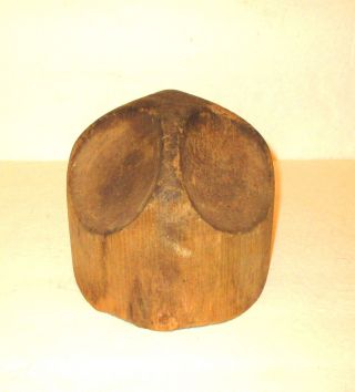 Vintage Wooden Hat Mold/millinery Form photo