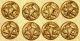 Antique Victorian Gilt Openwork Metal Picture Buttons Buttons photo 2