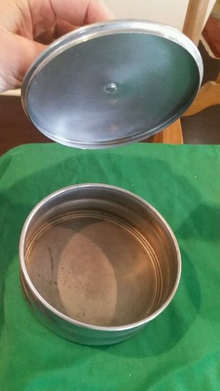 Vintage Chase Art Deco Chrome Shell Topped Covered Vanity Powder Dish photo