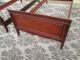 56621 Pair Mahogany Twin Size Sleigh Beds Bed S W/ Orignal Wood Side Rails 1900-1950 photo 5