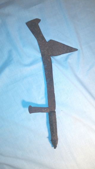 Antique African Congo Throwing Knives Type Sword Currency Africa Prown - Trombash photo