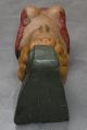 19th Century Wood Carved Polychrome Ship Figurehead Carved Figures photo 6
